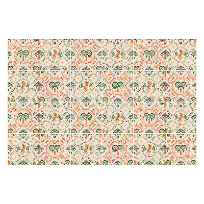 Samolepka na dlaždice Tropické listy a ananas