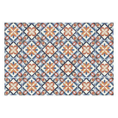 Samolepka na dlaždice Květinové motivy v síťce