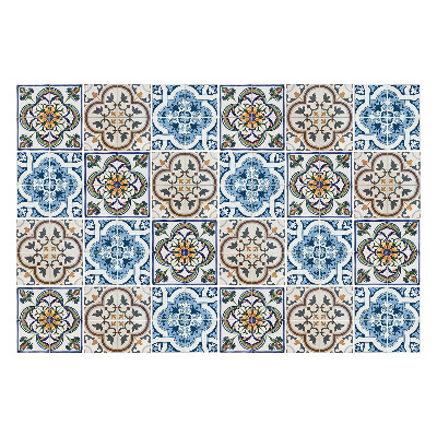 Samolepka na dlaždice Květinové ozdoby v mozaice