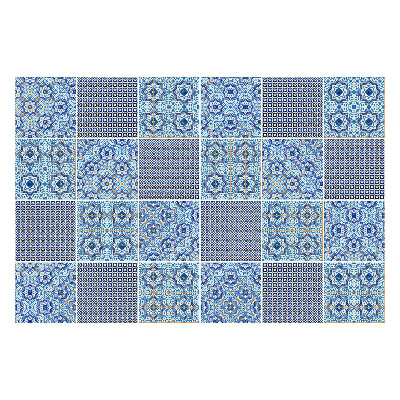 Nálepka na dlaždice Malé modré ozdoby