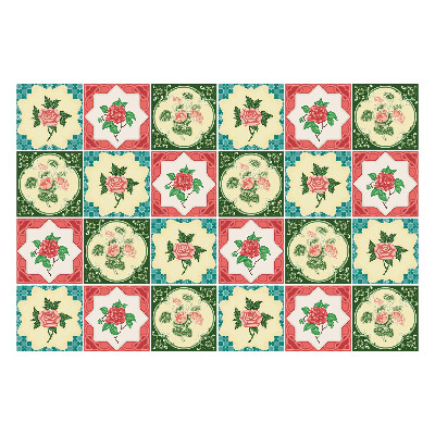 Samolepka na dlaždice Květinové motivy růží