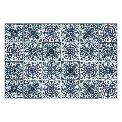 Samolepka na dlaždice Květinové ozdoby v síťovině