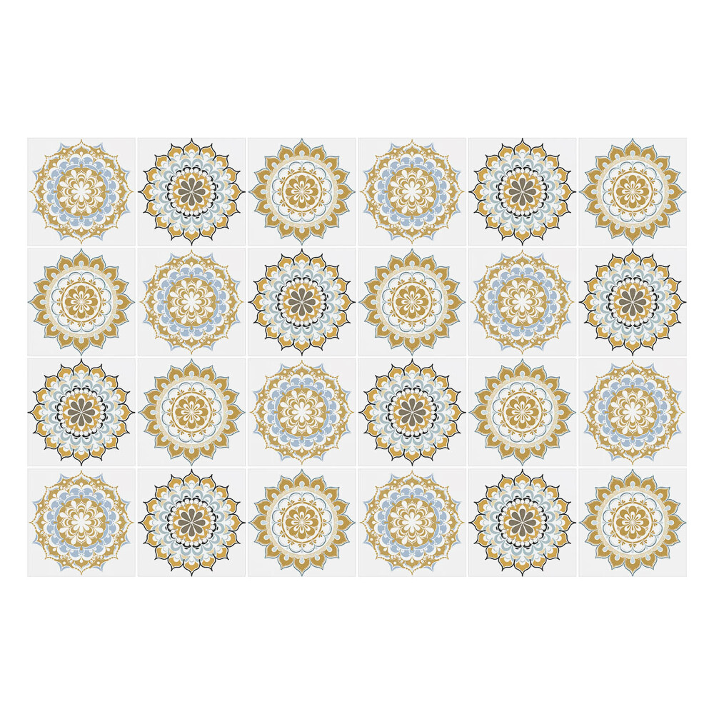 Nálepka na dlaždice Květinové různé mandaly