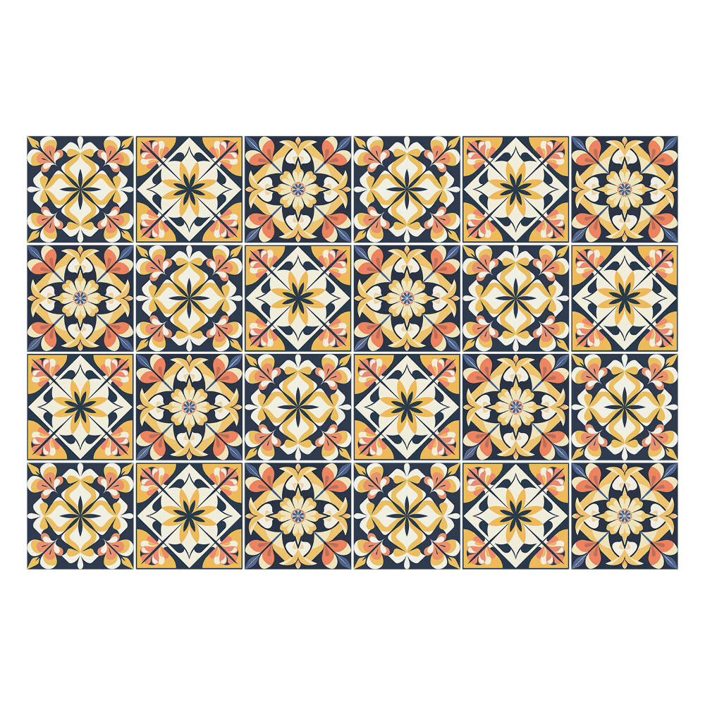 Samolepka na dlaždice Vzorovaná retro mozaika