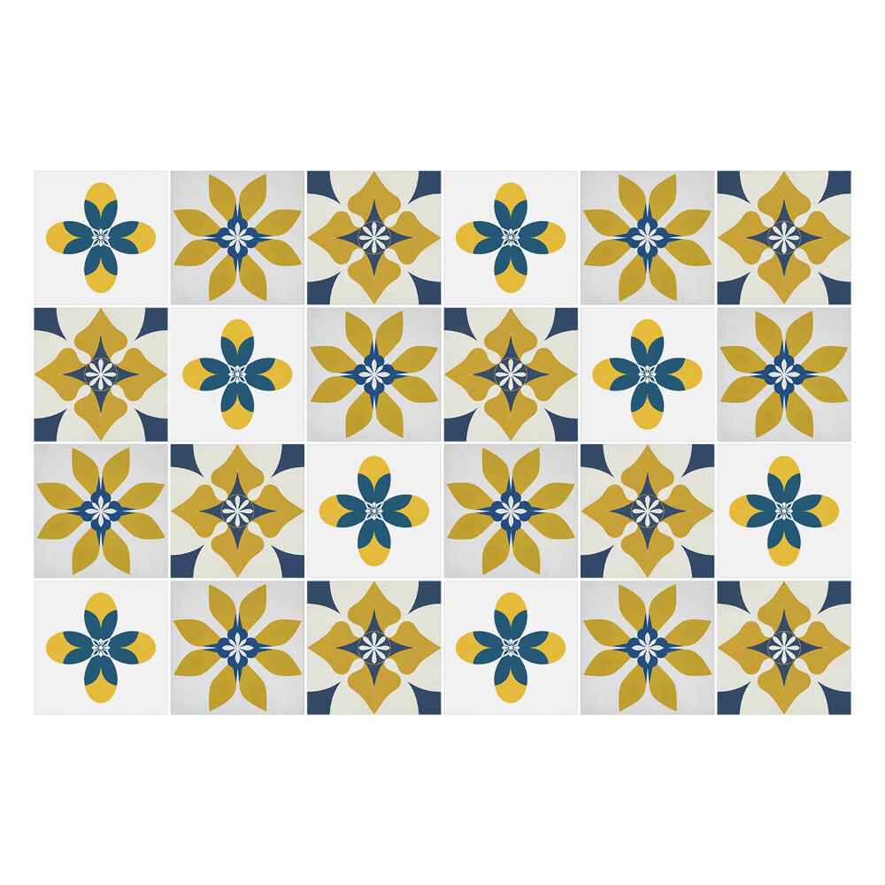 Nálepka na dlaždice Květinová mozaika