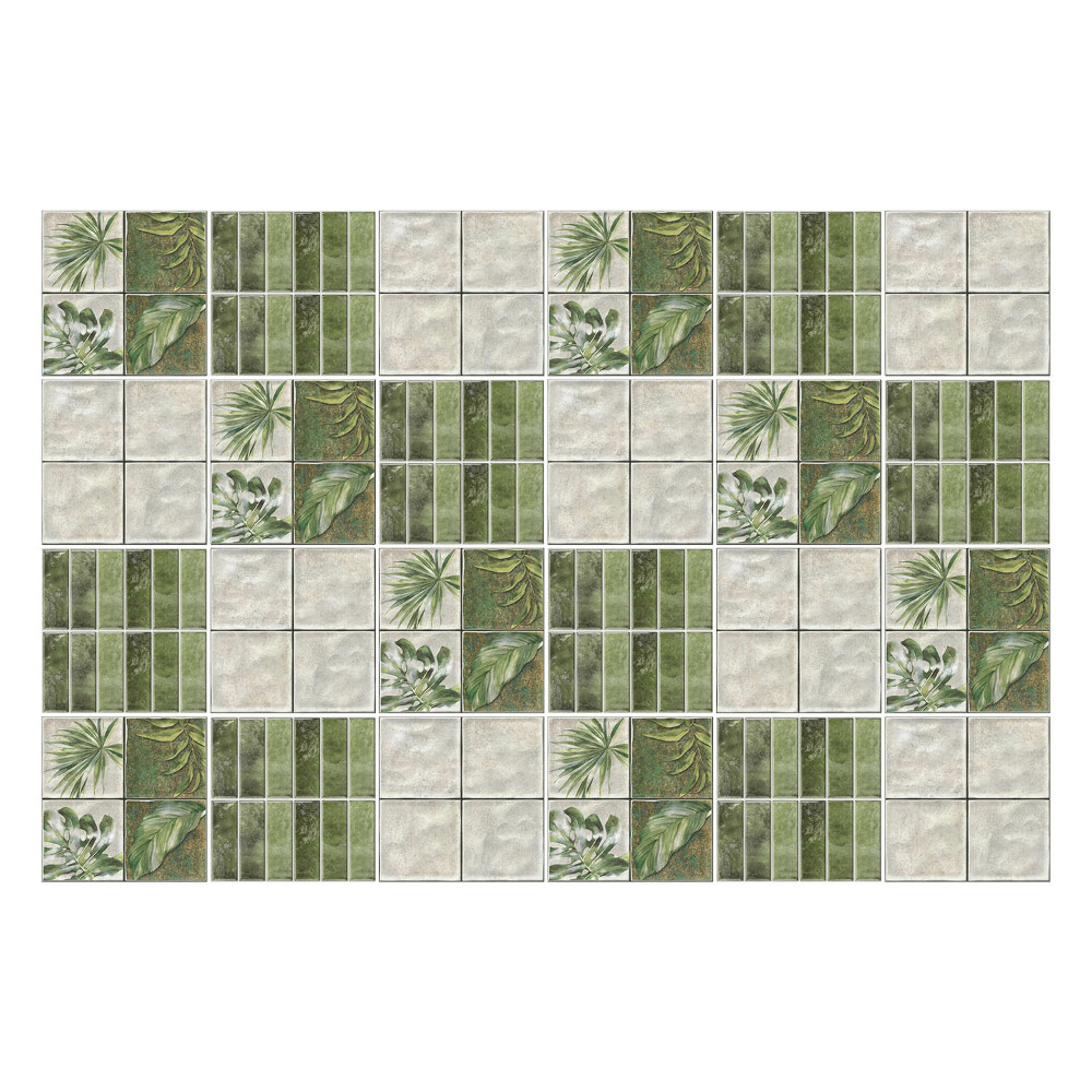 Samolepka na dlaždice Rostlinné motivy v mozaice