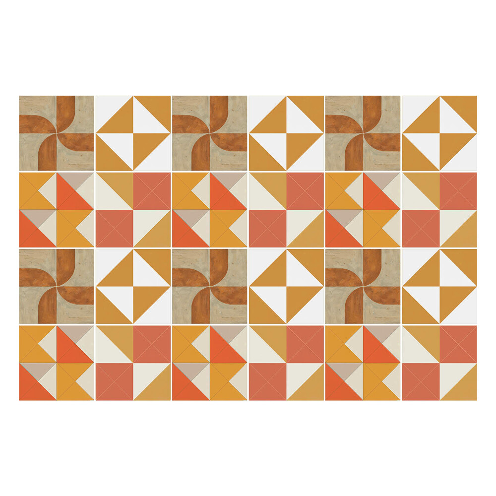 Samolepka na dlaždice Geometrie s trojúhelníky