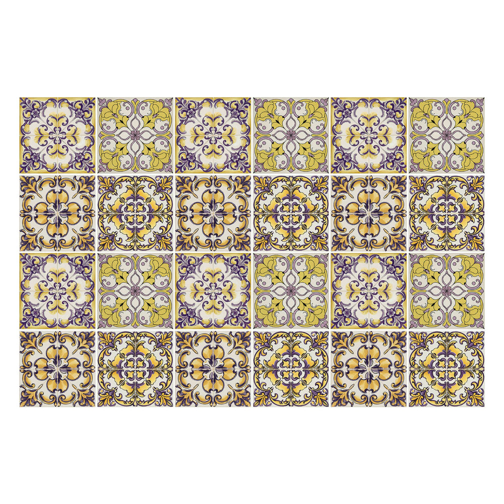 Nálepka na dlaždice Květinové ozdoby v uspořádání