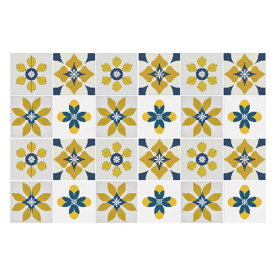 Nálepka na dlaždice Květiny na dlaždicích