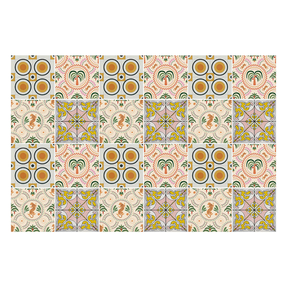 Nálepka na dlaždice Přírodní design a geometrie