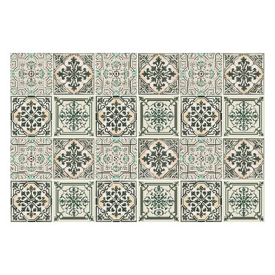 Samolepka na dlaždice Květinové motivy v dlaždicích