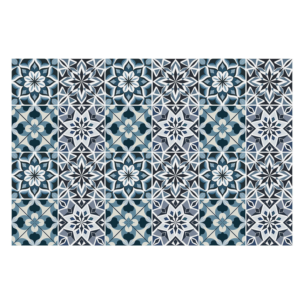 Nálepka na dlaždice Květinová geometrie