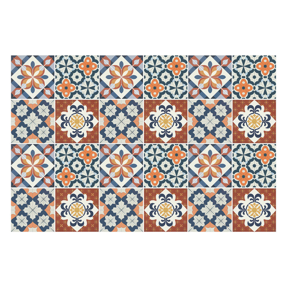 Samolepka na dlaždice Bohatě zdobené dlaždice