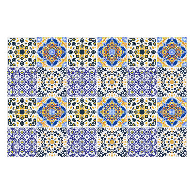 Samolepka na dlaždice Květinové mozaiky v síti