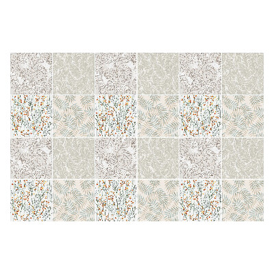 Nálepka na dlaždice Motivy rostlinných listů