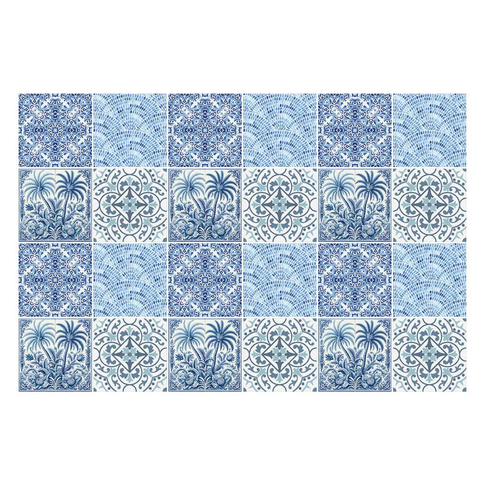 Samolepka na dlaždice Dlaždice s rostlinnými motivy