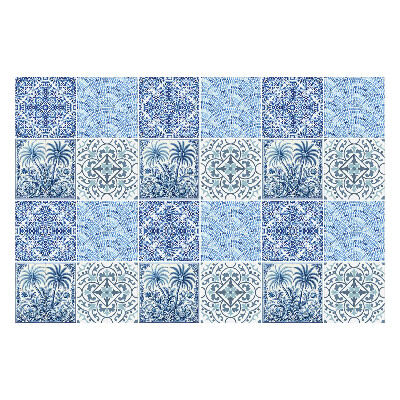 Samolepka na dlaždice Dlaždice s rostlinnými motivy