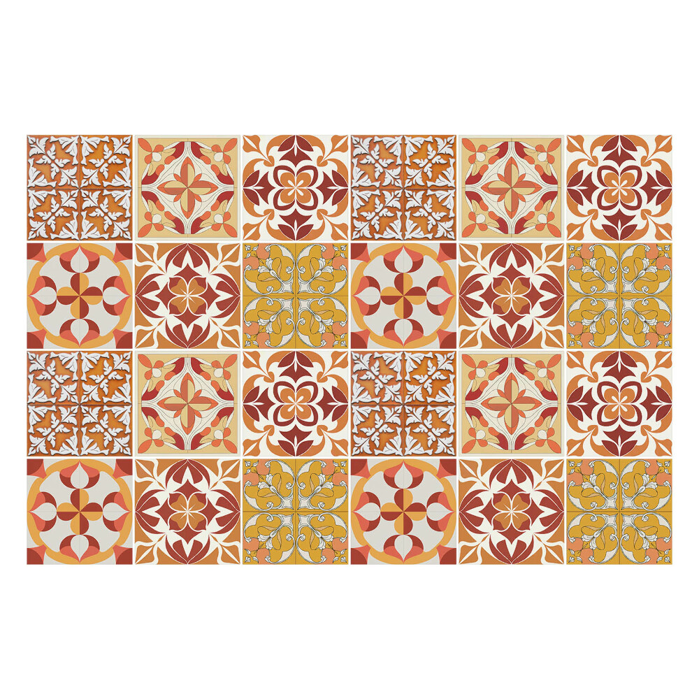 Nálepka na dlaždice Květinové motivy v mozaice