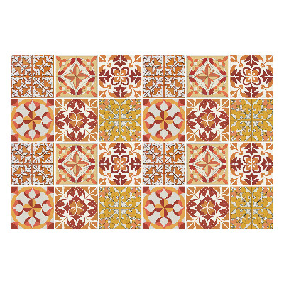 Nálepka na dlaždice Květinové motivy v mozaice