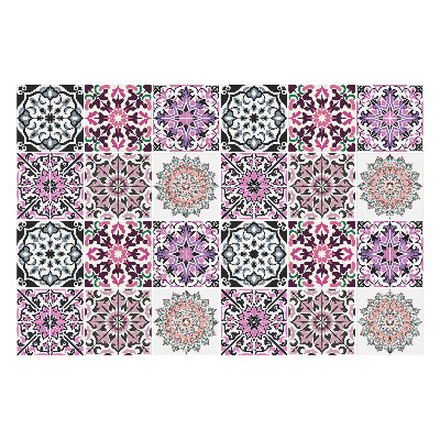 Nálepka na dlaždice Mandaly v pastelech