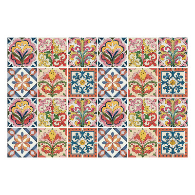 Nálepka na dlaždice Květinové ozdoby v mozaice