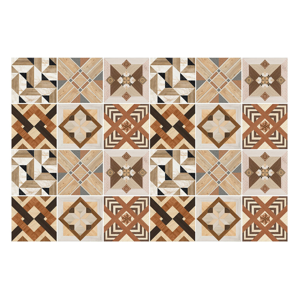 Nálepka na dlaždice Geometrie dřevěných tvarů