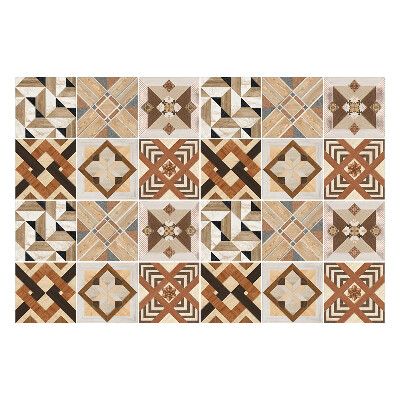 Nálepka na dlaždice Geometrie dřevěných tvarů