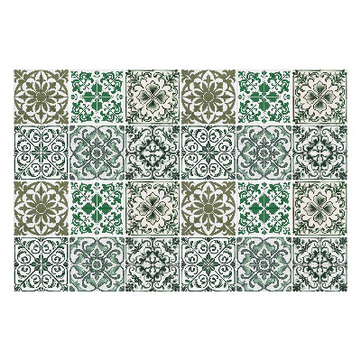 Nálepka na dlaždice Květinové a geometrické motivy