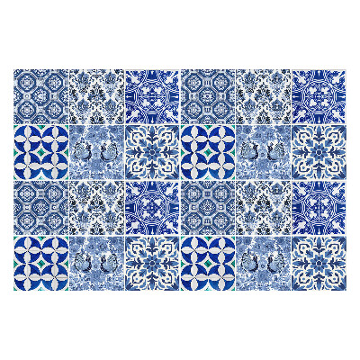 Nálepka na dlaždice Květinové a geometrické motivy