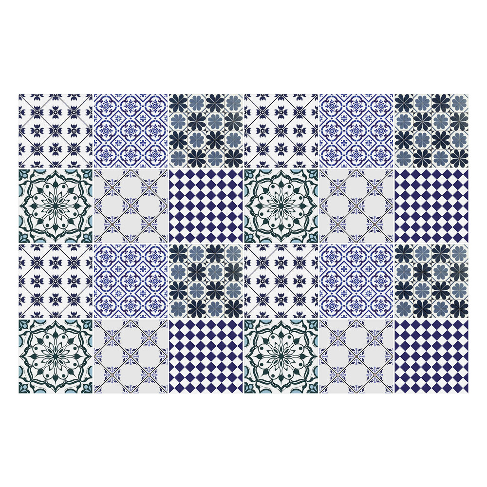 Nálepka na dlaždice Geometrické květinové motivy