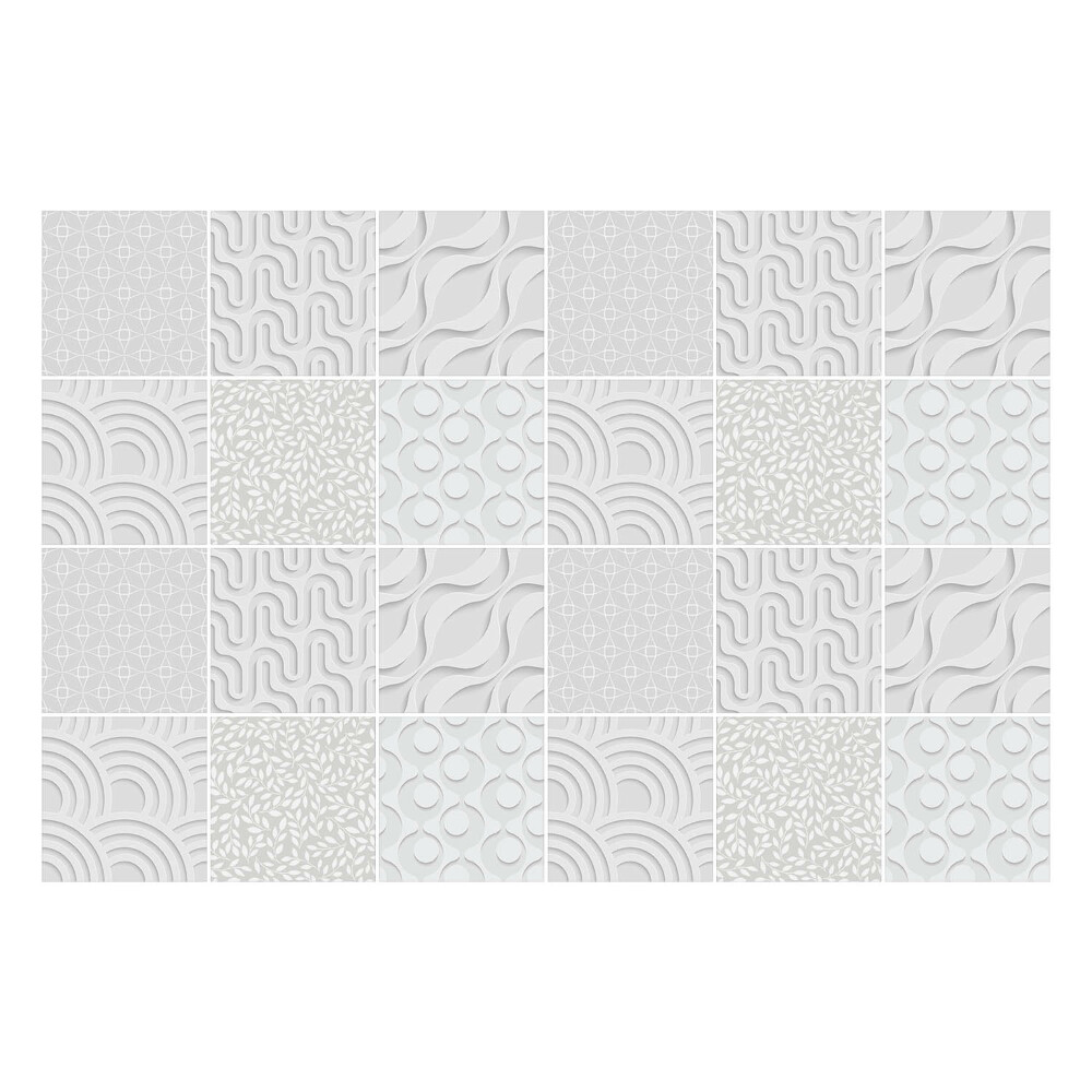 Nálepka na dlaždice Abstraktní vlny a tvary