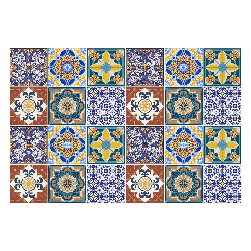 Nálepka na dlaždice Keramické motivy v aranžmá