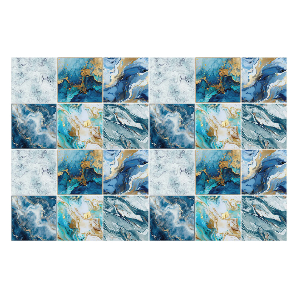 Nálepka na dlaždice Abstraktní skvrny modré