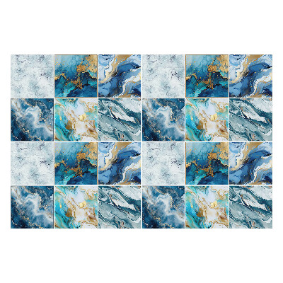 Nálepka na dlaždice Abstraktní skvrny modré