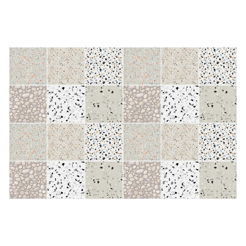 Samolepka na dlaždice Mozaika kamenných textur