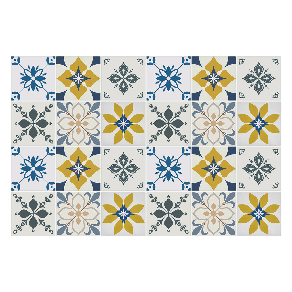 Nálepka na dlaždice Květinové motivy v aranžmá