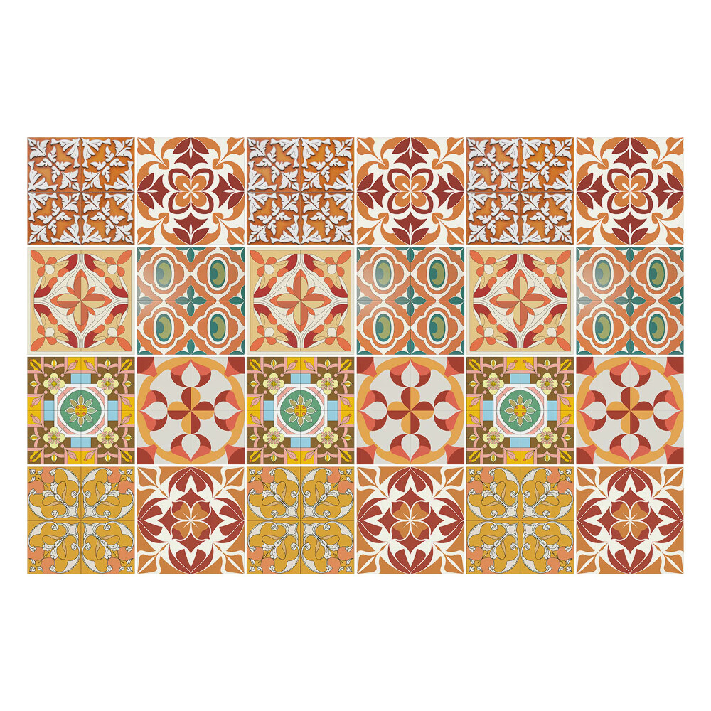 Samolepka na dlaždice Vintage složení dlaždic