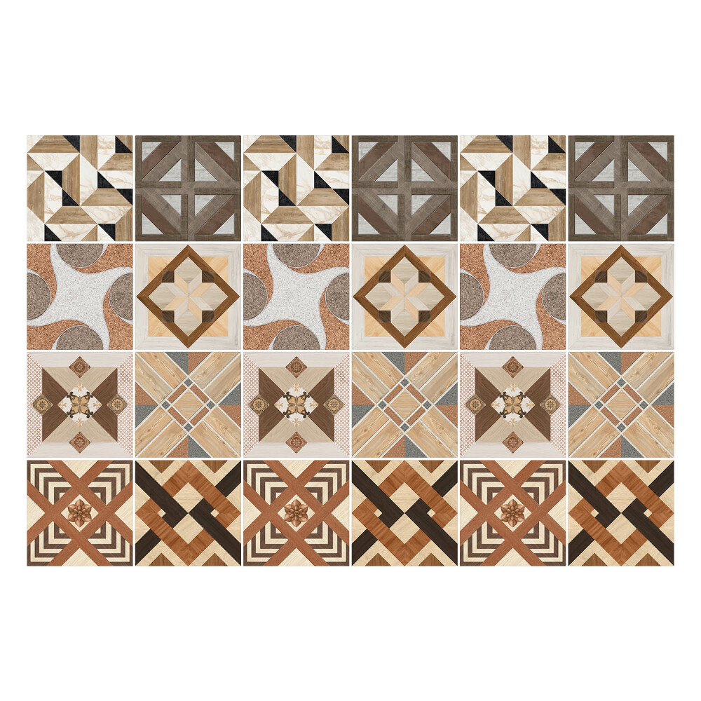 Samolepka na dlaždice Geometrie dřevěných tvarů