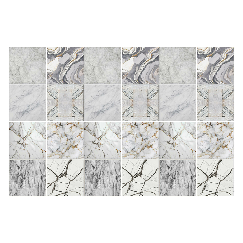 Nálepka na dlaždice Elegantní mramorové motivy