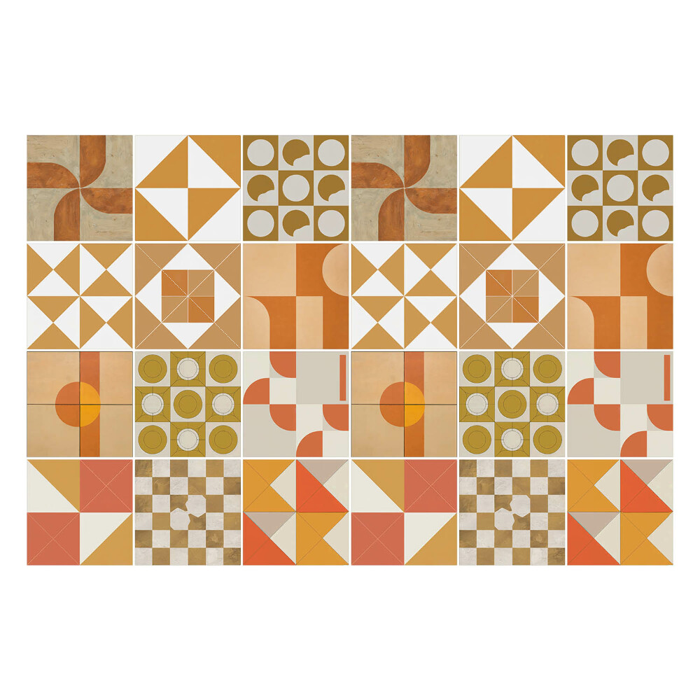 Nálepka na dlaždice Geometrie v odstínech