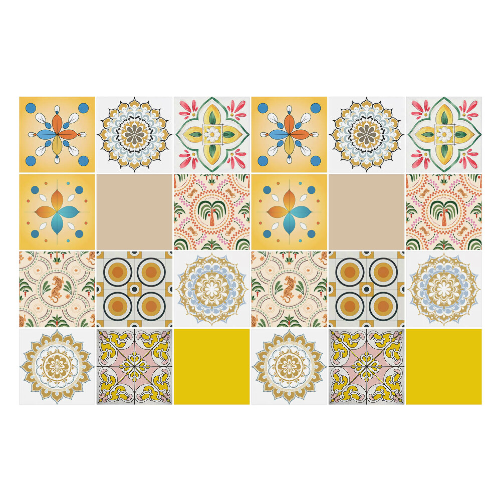 Samolepka na dlaždice Zajímavé rostlinné motivy