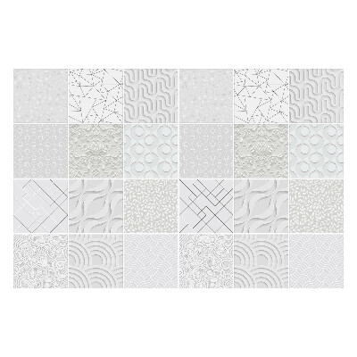 Samolepka na dlaždice 3D formy a vlny