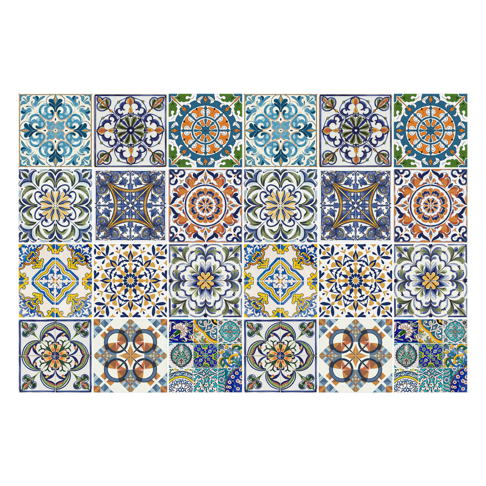 Samolepka na dlaždice Keramická mozaika s ornamenty