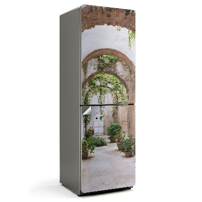 Fototapeta na chladničku Zelená chodba s rostlinami