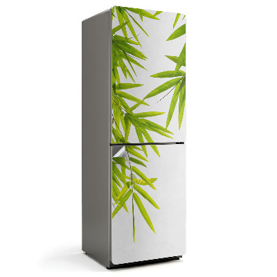 Fototapeta na chladničku Bambusové listy na bílém pozadí