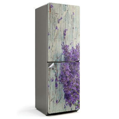 Nálepky na chladničku Květiny na dřevěné pozadí