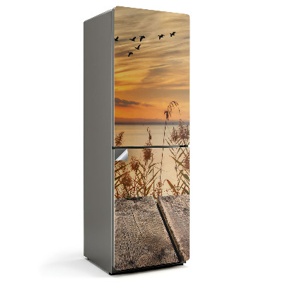 Nálepky na chladničku Západ slunce nad vodou