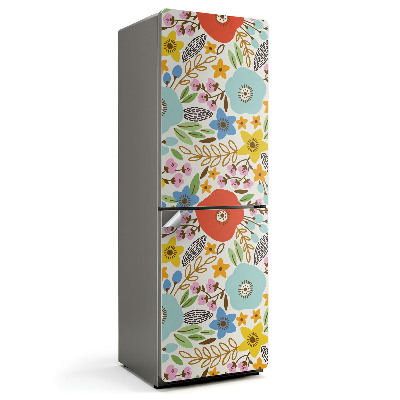 Nálepky na chladničku Retro květinový vzor