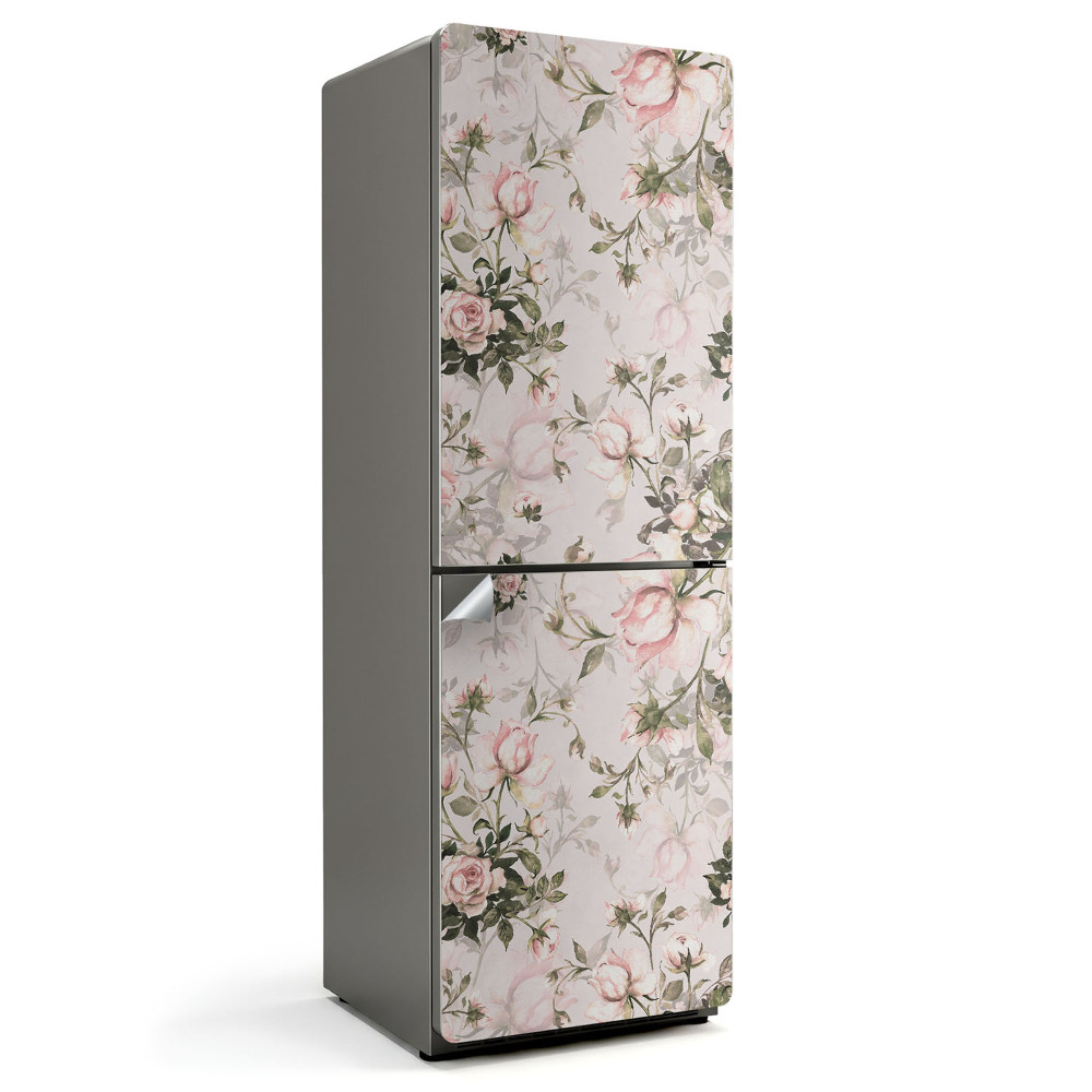 Nálepky na chladničku Květinový vzor s růžemi