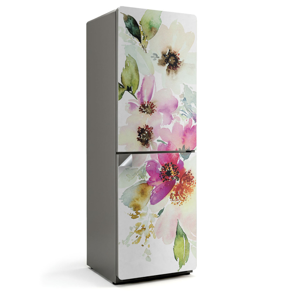 Fototapeta na chladničku Květinový vzor akvarel